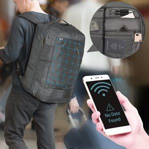 Grey 42L Hynes Eagle Travel Backpack with RFID Anti Theft